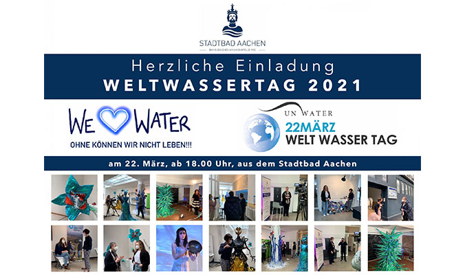 Grafik zum Weltwassertag 2021 im Stadtbad Aachen