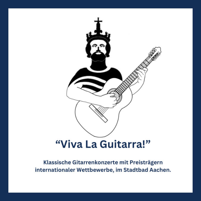 Logo Konzertreihe Viva la Guitarra Stadtbad Aachen 2025.