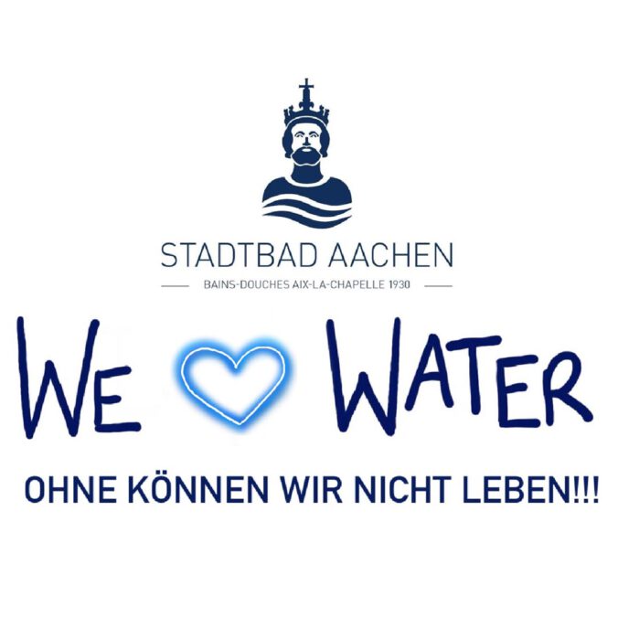 Bild "We love water" zum Weltwassertag Stadtbad Aachen.