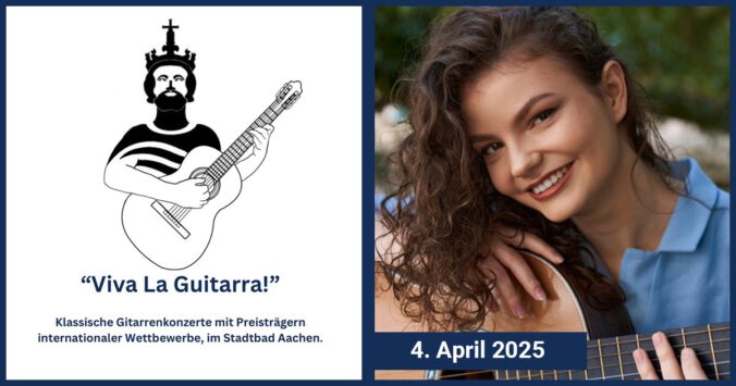 Beitragsbild Gitarrenkonzert mit Yaroslava Ihnatenko im Stadtbad Aachen.