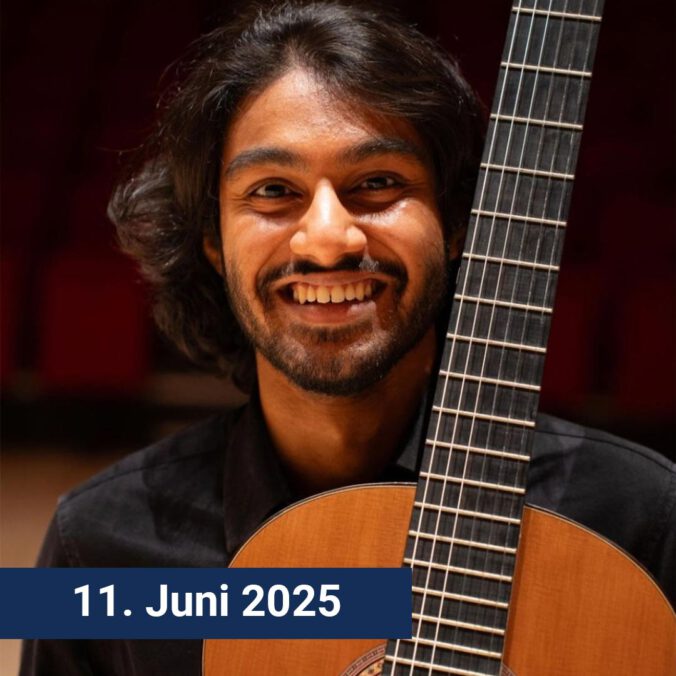 Das letzte Gitarrenkonzert der Reihe „Viva la Guitarra!“ mit Samrat Majumder im Stadtbad Aachen.