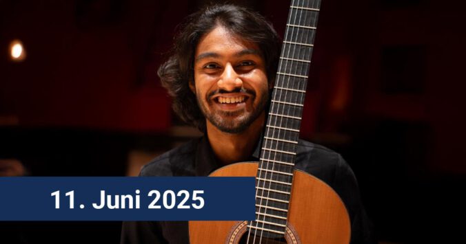 Das letzte Gitarrenkonzert der Reihe „Viva la Guitarra!“ mit Samrat Majumder im Stadtbad Aachen.